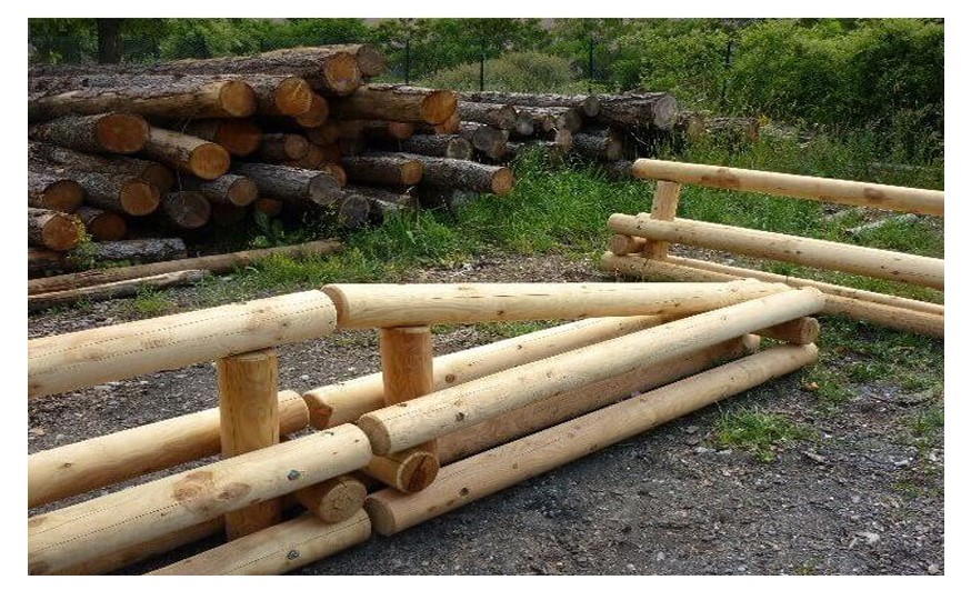 séparateur de voie en bois