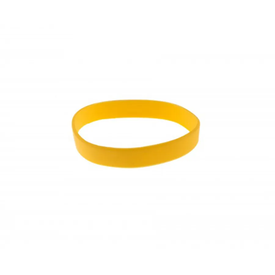 Bracelet silicone personnalisé creusé - jaune