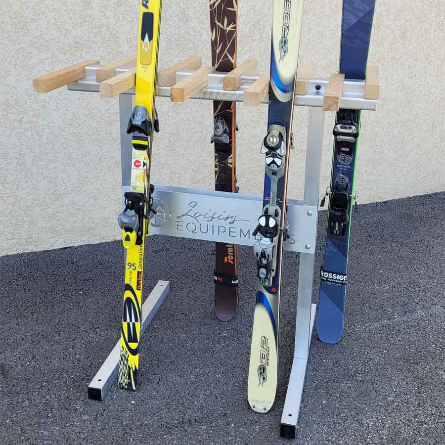 rack à ski bois alu 1m