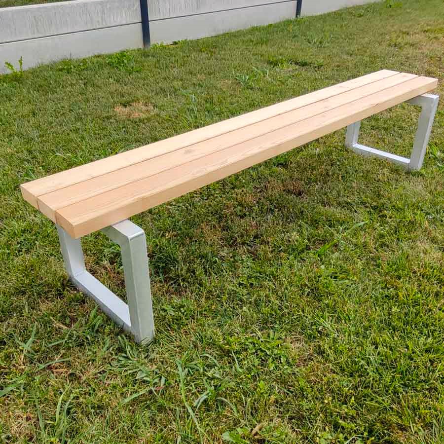 banc exterieur bois 3 lattes horizontal