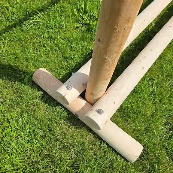 support vélo - zoom sur les vis qui tiennent le bois